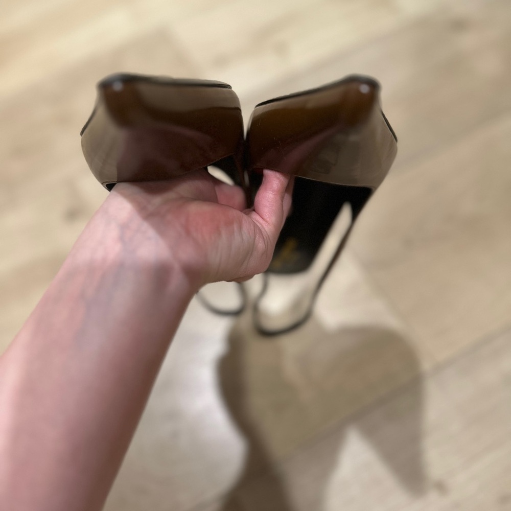 Saint Laurent Elegant Brown Slingback Heels super pointed toe. Size 40 NEW - Picture 11 of 16